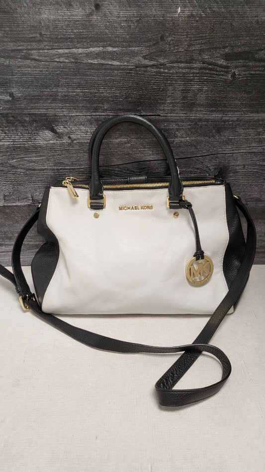 Michael Kors Black/White Leather Bag 24x35x11cm