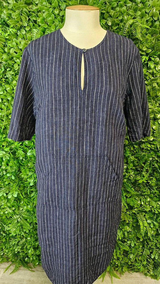 Sills Navy Linen Dress (12)