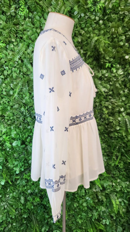 Aqua Cream Boho Top (10)