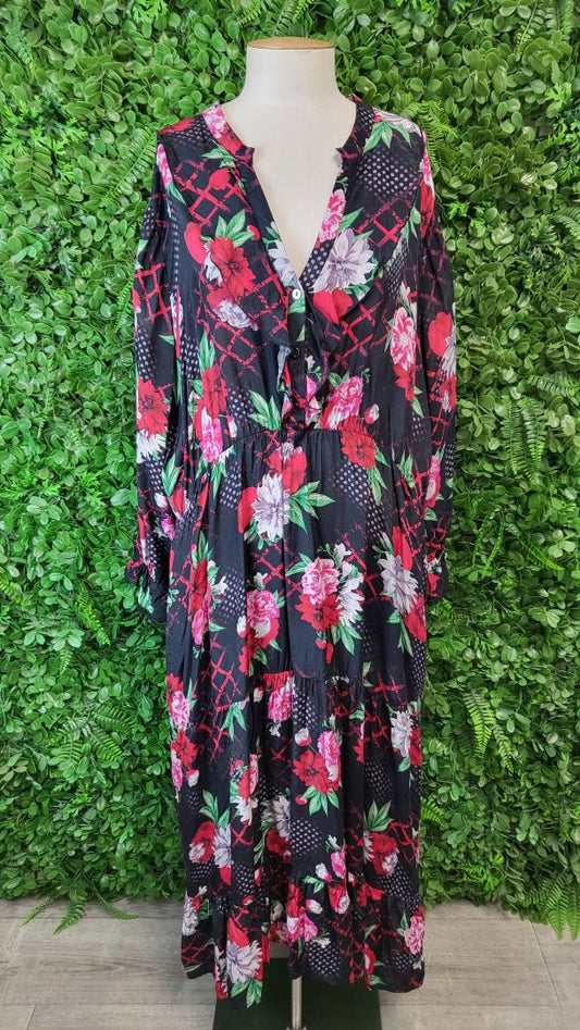 Ts Floral Frill Neck Dress (22)