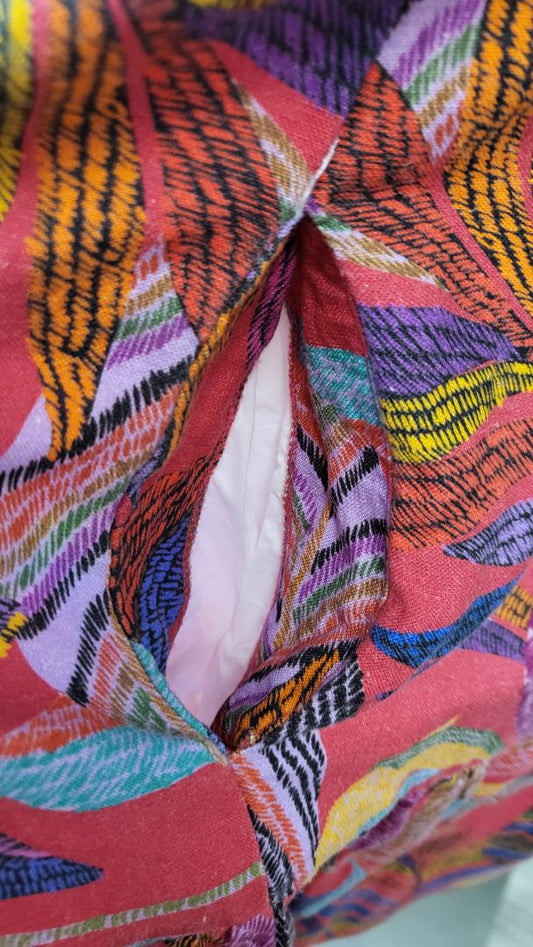 Jump Multi Coloured Linen Blend Dress (14)