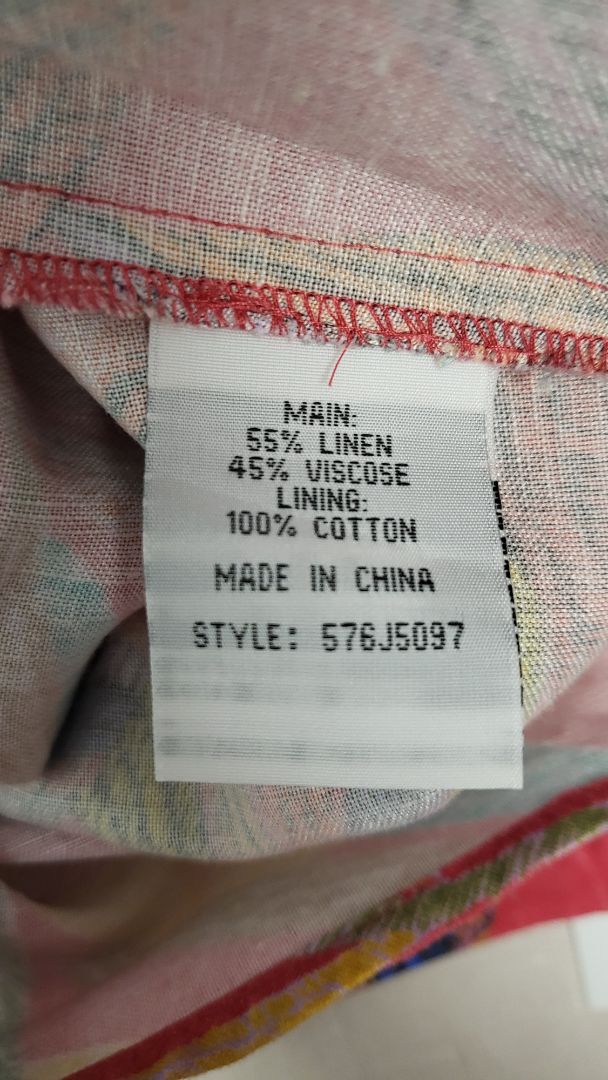 Jump Multi Coloured Linen Blend Dress (14)