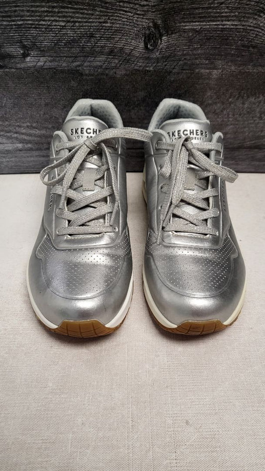 Skechers Silver Metallic Sneakers (38)