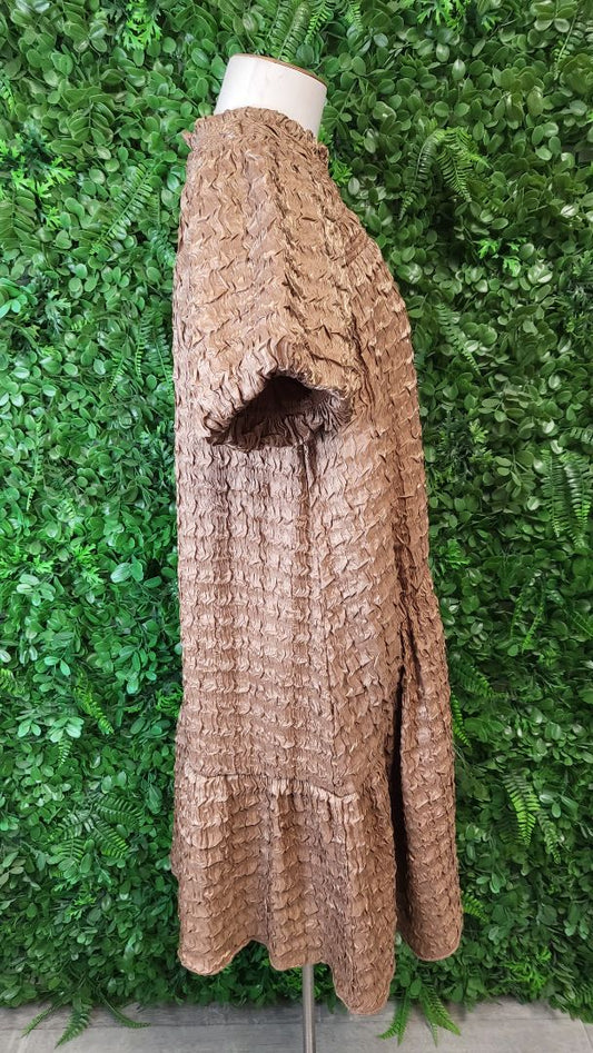 By The River Tan Textured Dress (12)