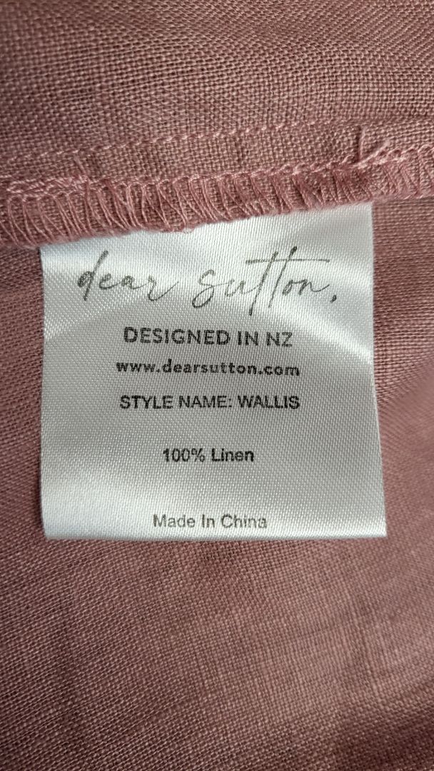 Dear Sutton Pink Linen Wallis Pant (14)