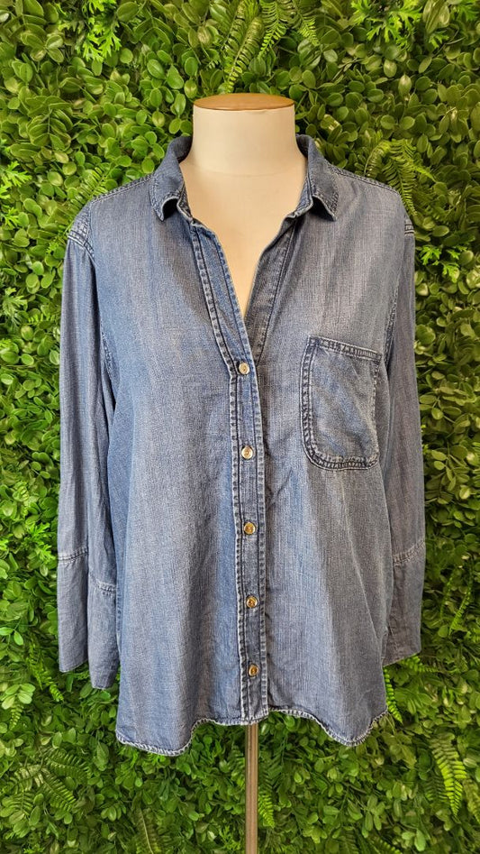 Bella Dahl Blue Chambray Shirt (14)