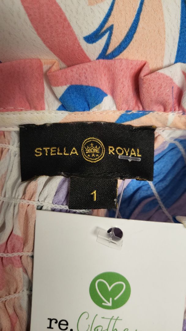 Stella Royal Print Shirred Maxi Dress (16)