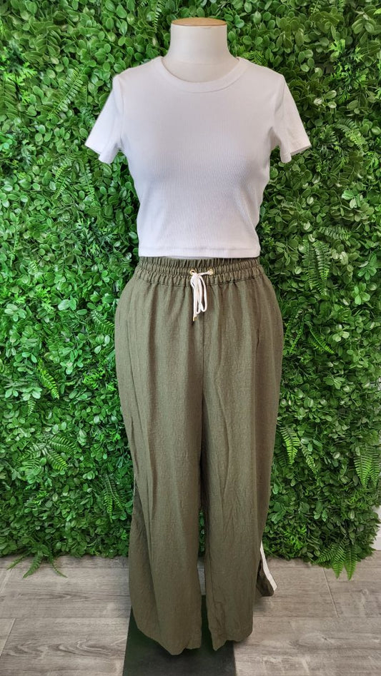 Taylor Sport Khaki Wide Leg Pant (14)