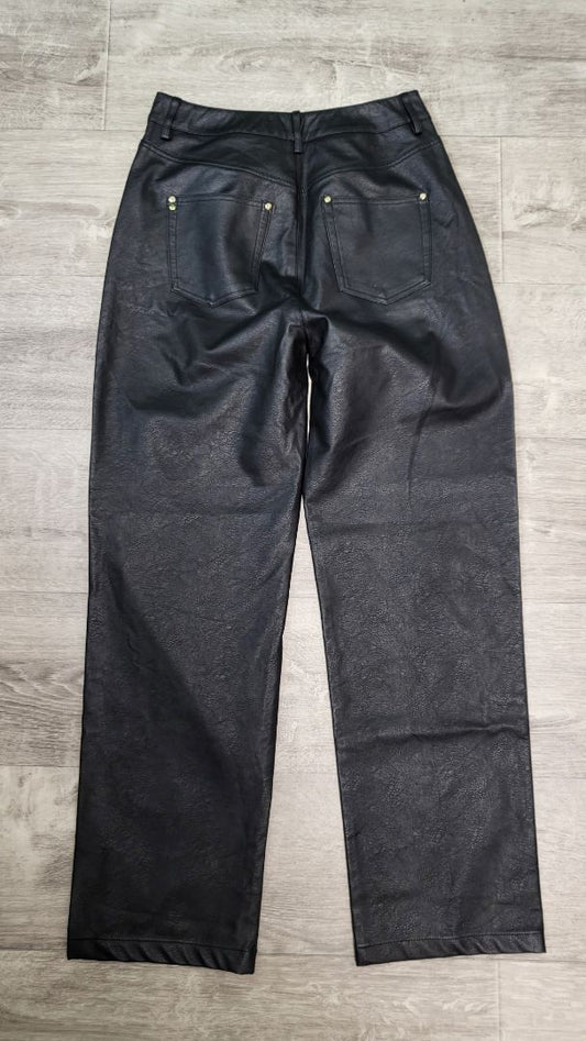 All Things Golden Black Faux Leather Pant (12)
