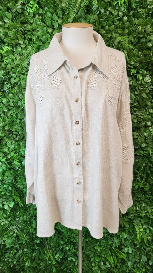 Zarc Natural Embroidery Shirt BNWT (22-24)