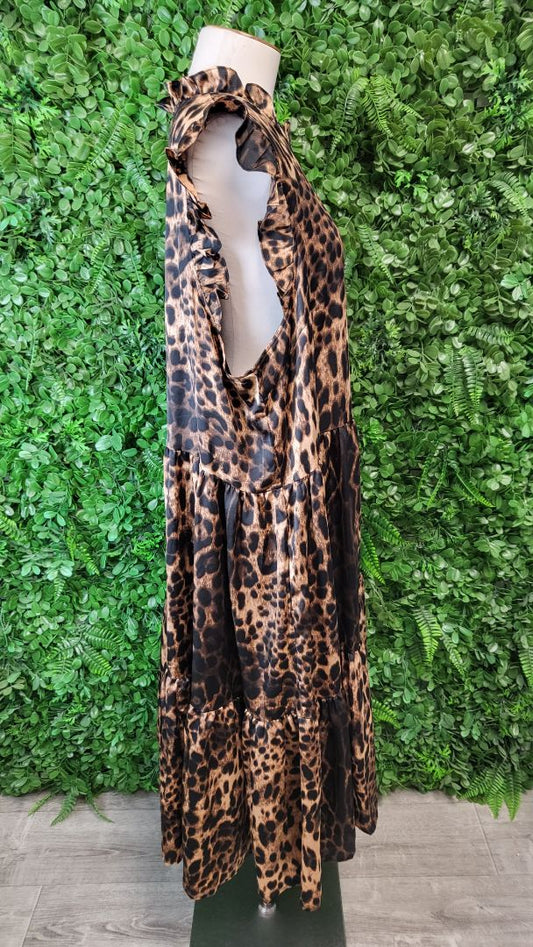 Friday Flamingo Animal Print Mid Dress (18-20)