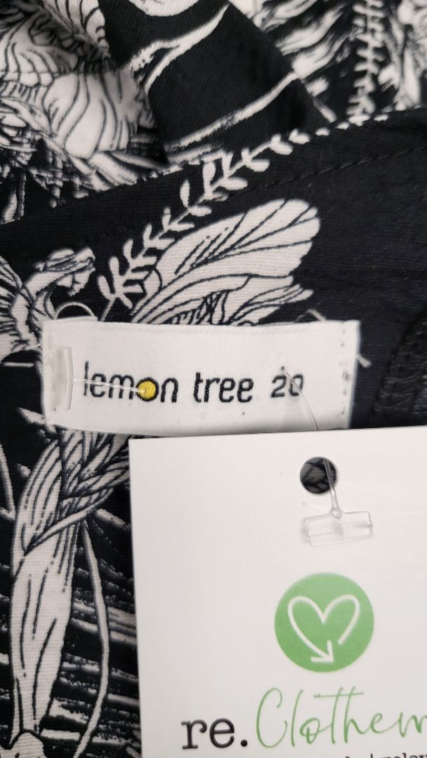 Lemon Tree Black/White Tie Top (20)