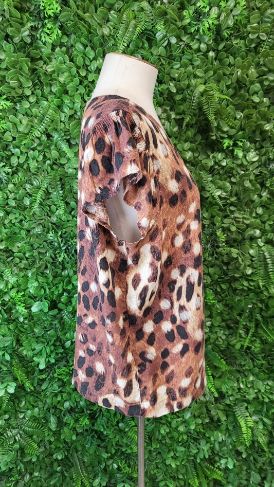 Next Brown Animal Print Top (14)
