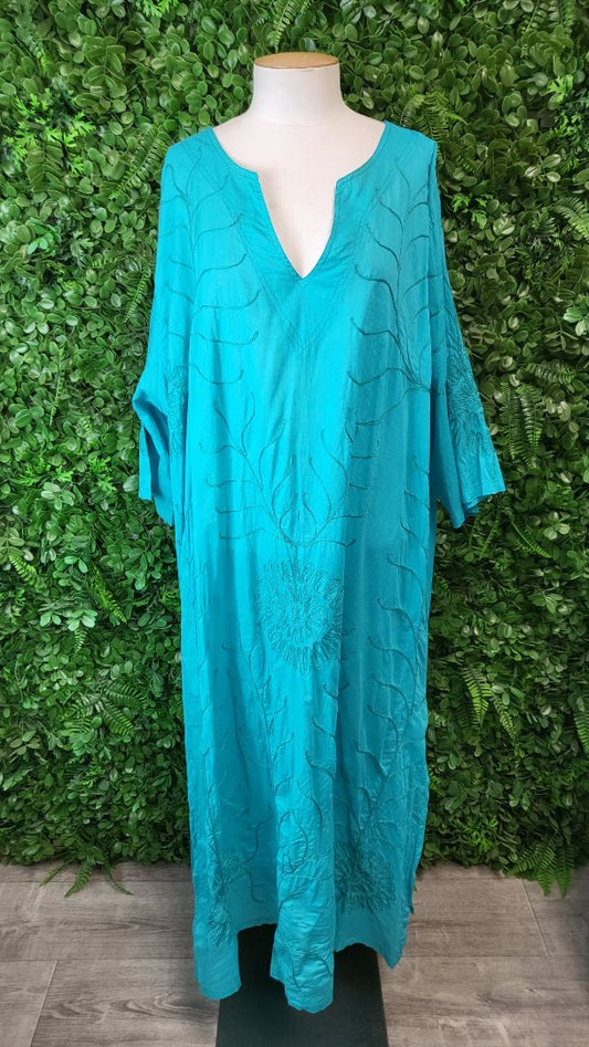 Shardonay Blue Kaftan Dress (20-24)