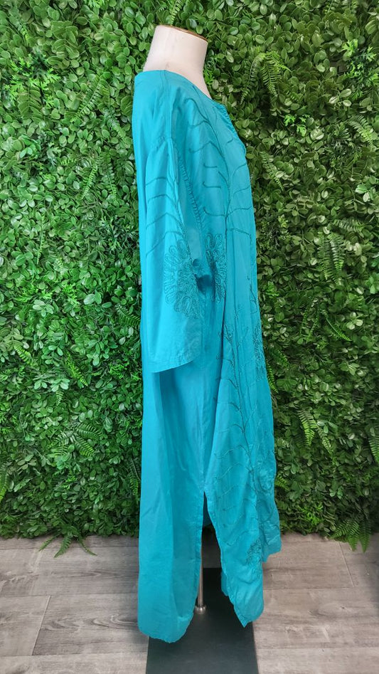 Shardonay Blue Kaftan Dress (20-24)