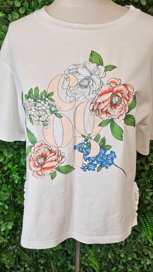 Coop White Flower Hour Tee (10-12)