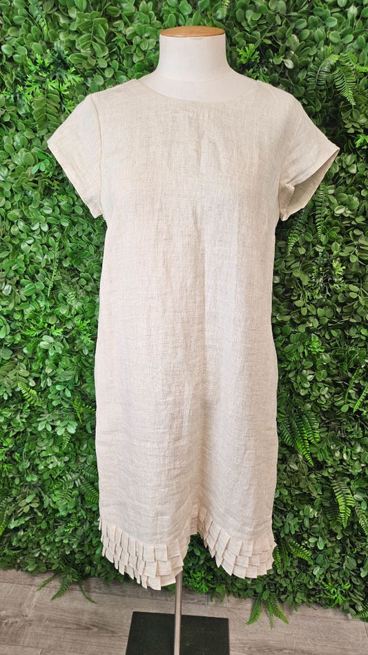 Foil Natural Linen Shift Dress (10)