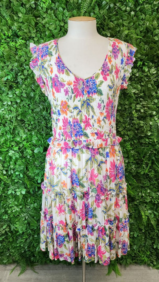 Augustine Floral Shirred Dress (14)