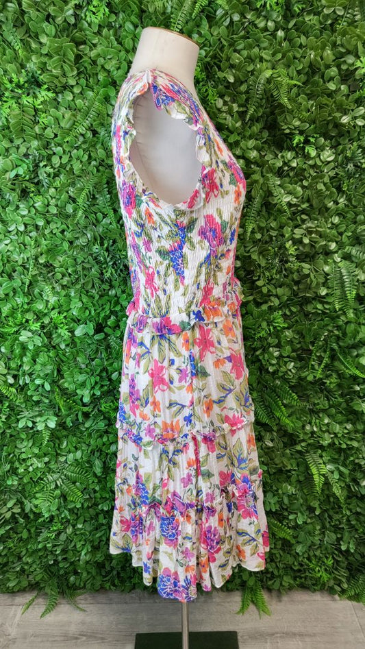 Augustine Floral Shirred Dress (14)