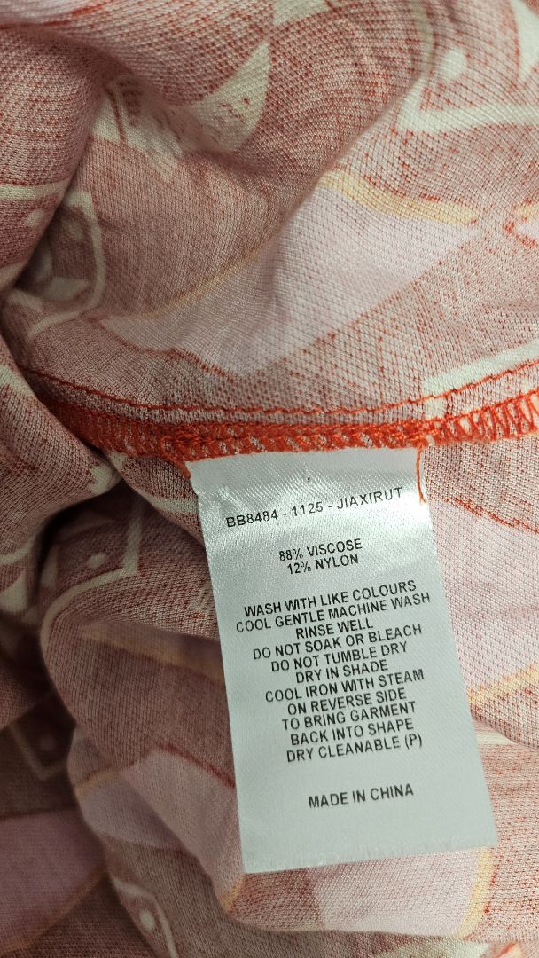 Betty Basics Red/Pink Print Tier Dress (8)