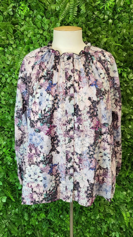 Ketz-ke Hydrangea Button Blouse (16)