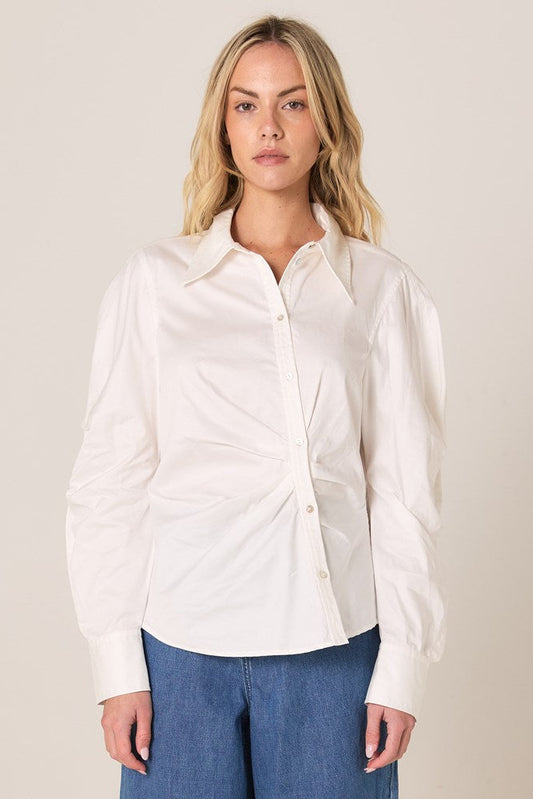 Fate + Becker White Asymmetrical Shirt (10)