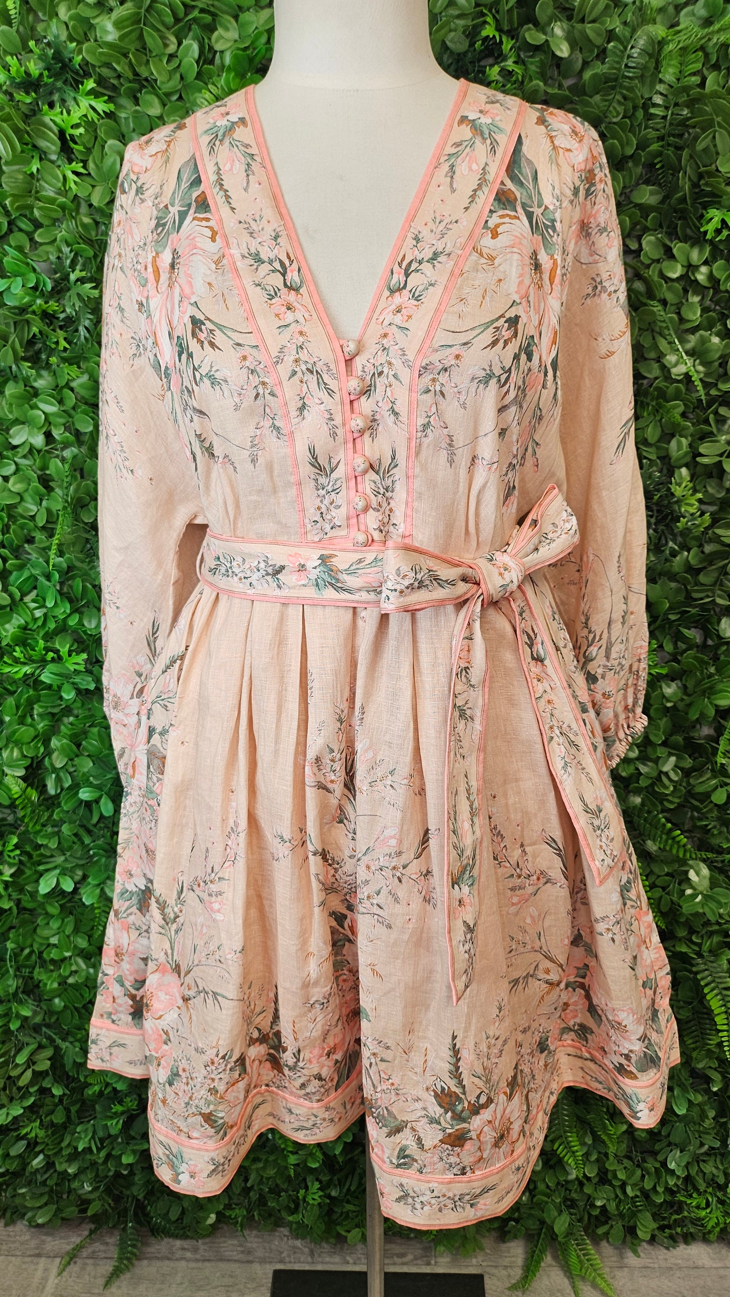 Zimmermann Floral Plunge Mini Dress BNWT (12)