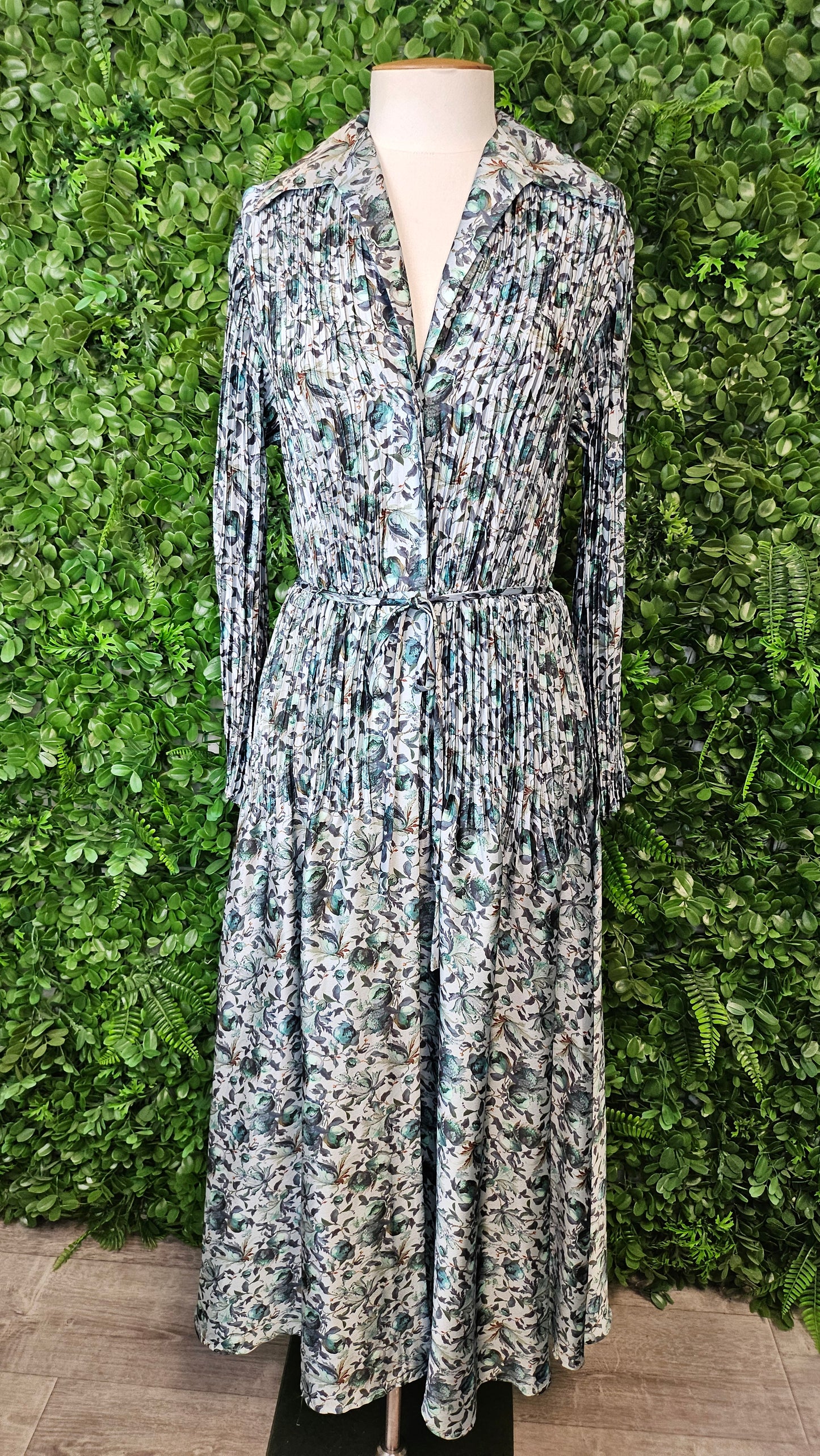 Vince Floral Pleat Shirt Dress (10)
