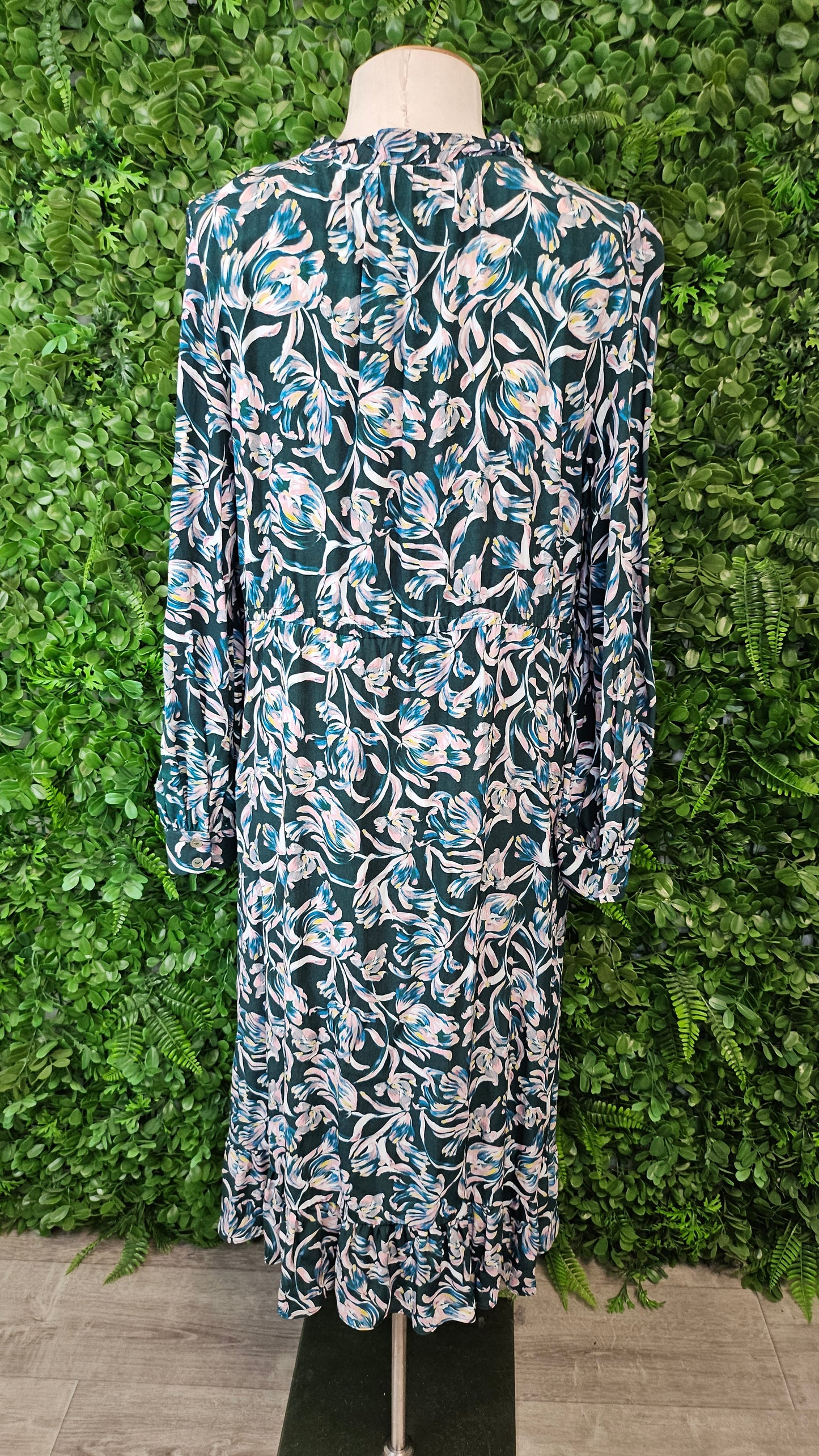 Vassalli Green Print Maxi Dress (10-12)