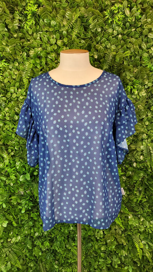 Home-Lee Print Evelyn Blouse BNWT (6-8)