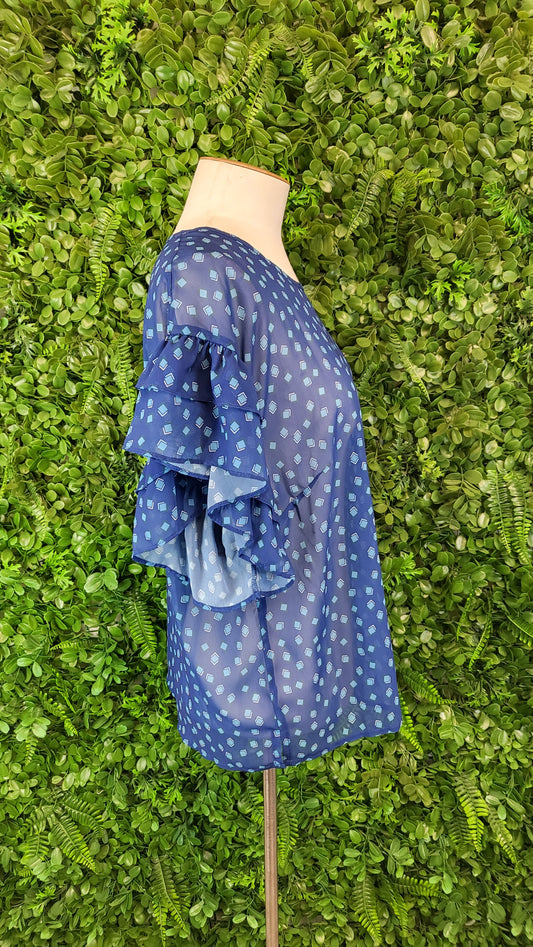 Home-Lee Print Evelyn Blouse BNWT (6-8)