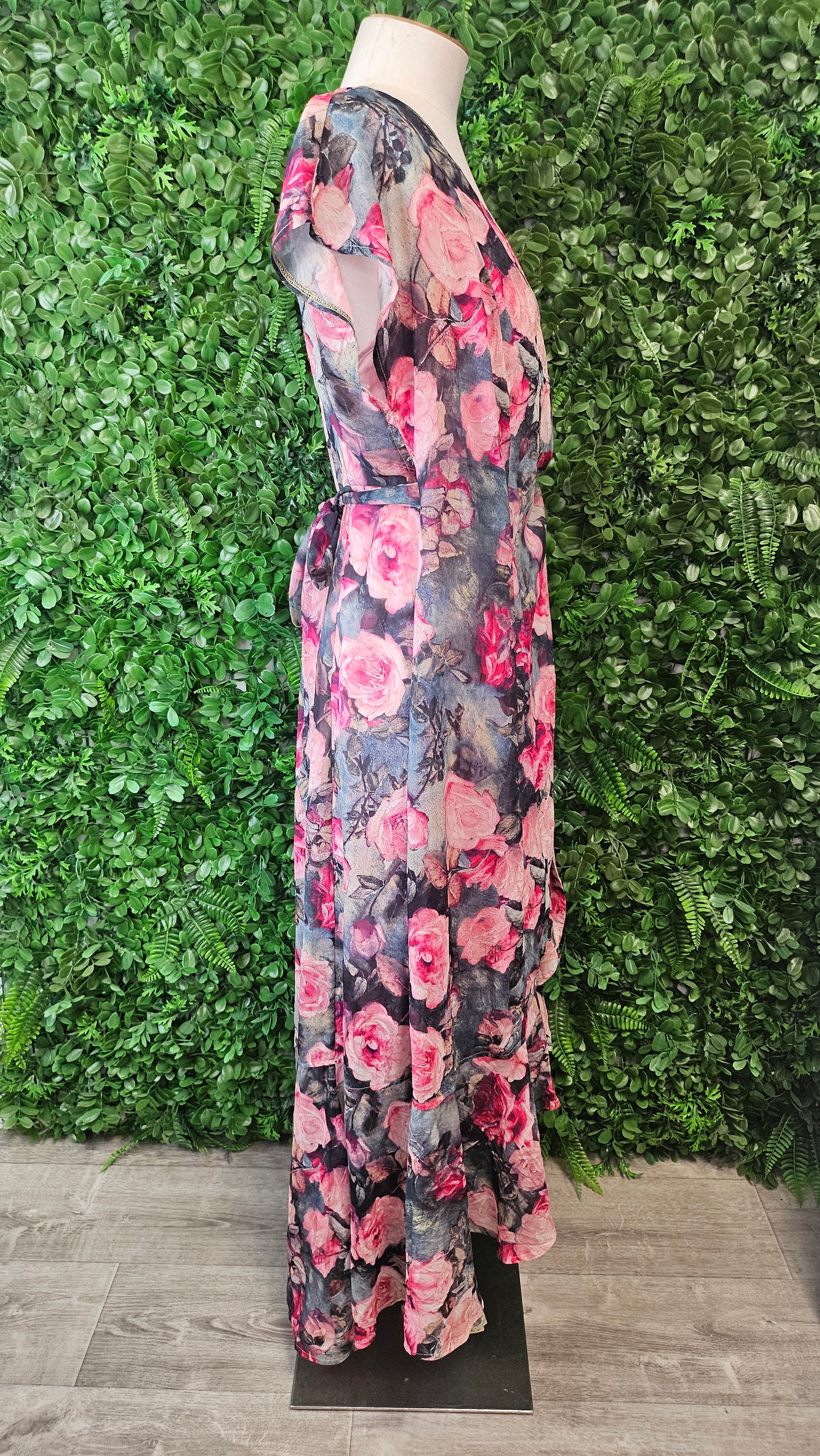 Annah Stretton Floral Wrap Around Dress (12-14)