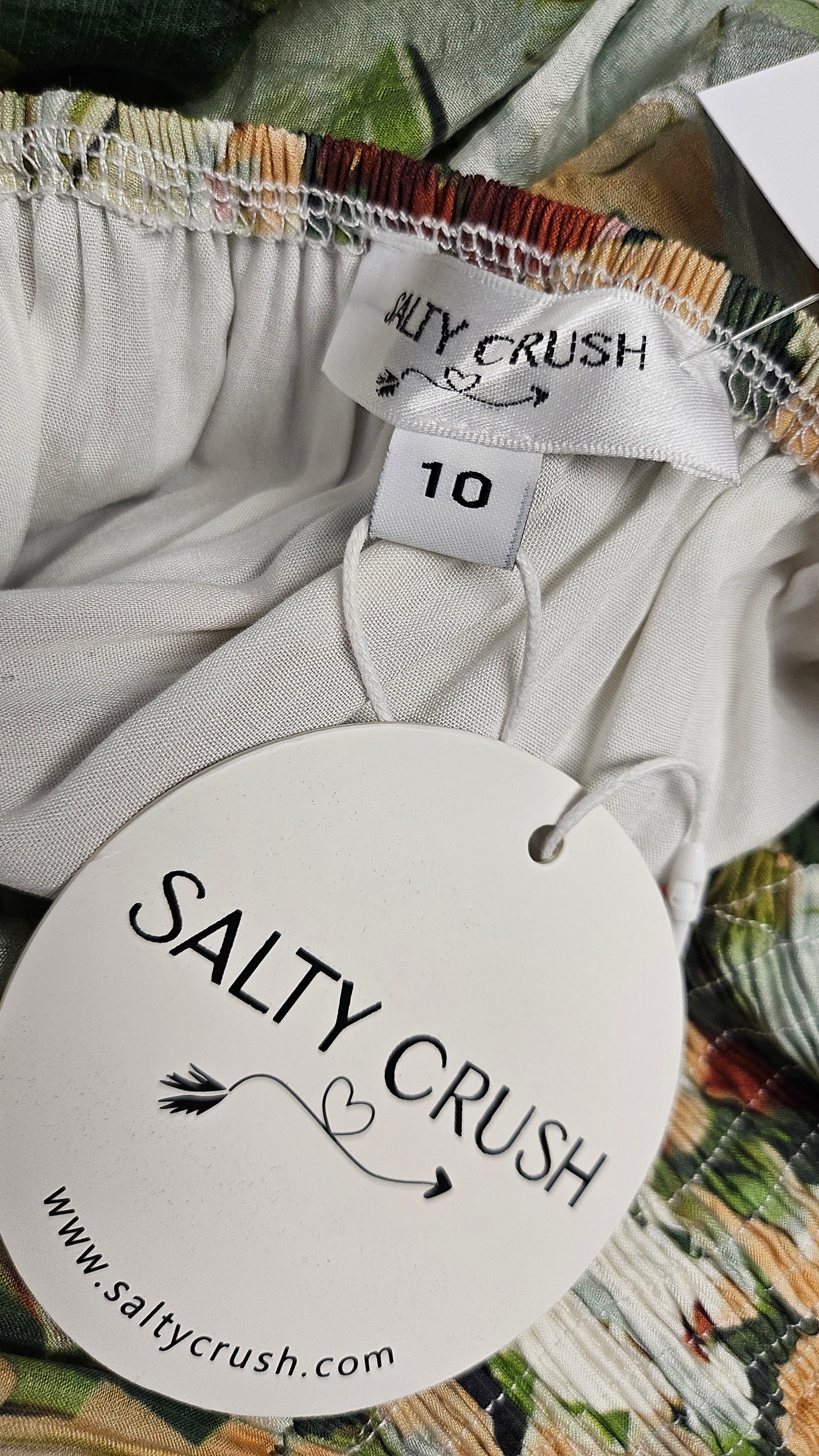 Salty Crush Green Shirred Waist Dress (BNWT) (10)