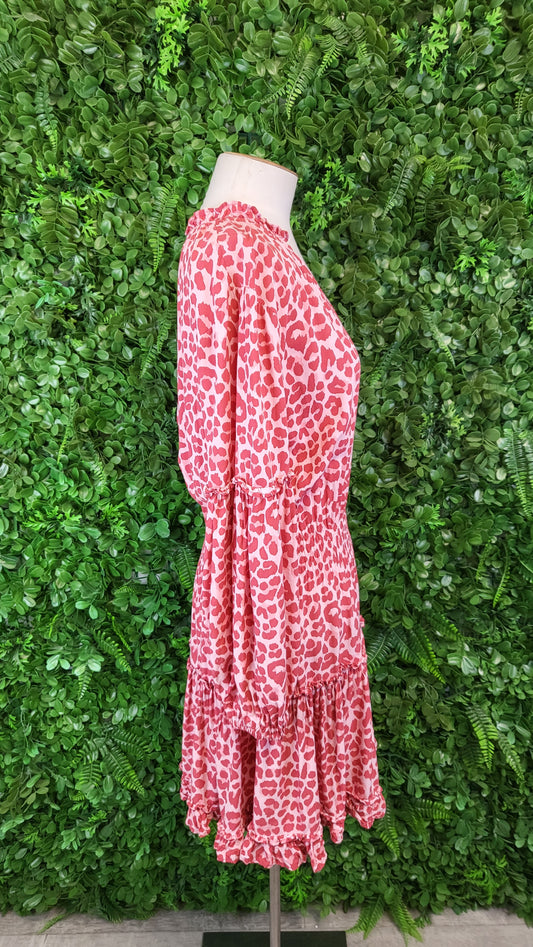 Cartel & Willow Red Animal Print Dress (10)