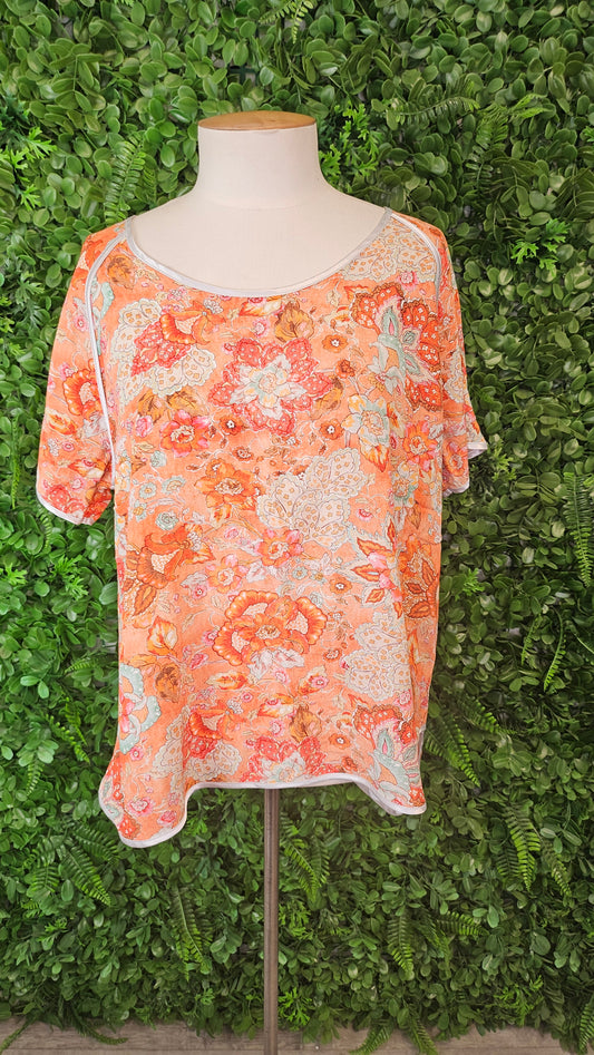 Madly Sweetly Orange Pattern Top (18)