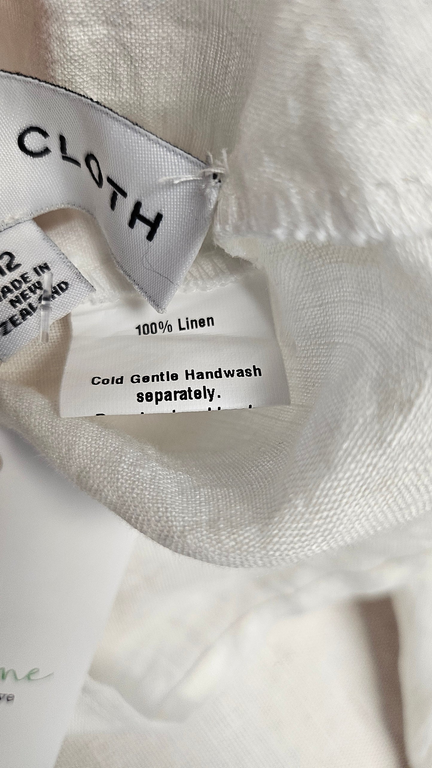 Staple + Cloth White Linen Tie Top (12-14)