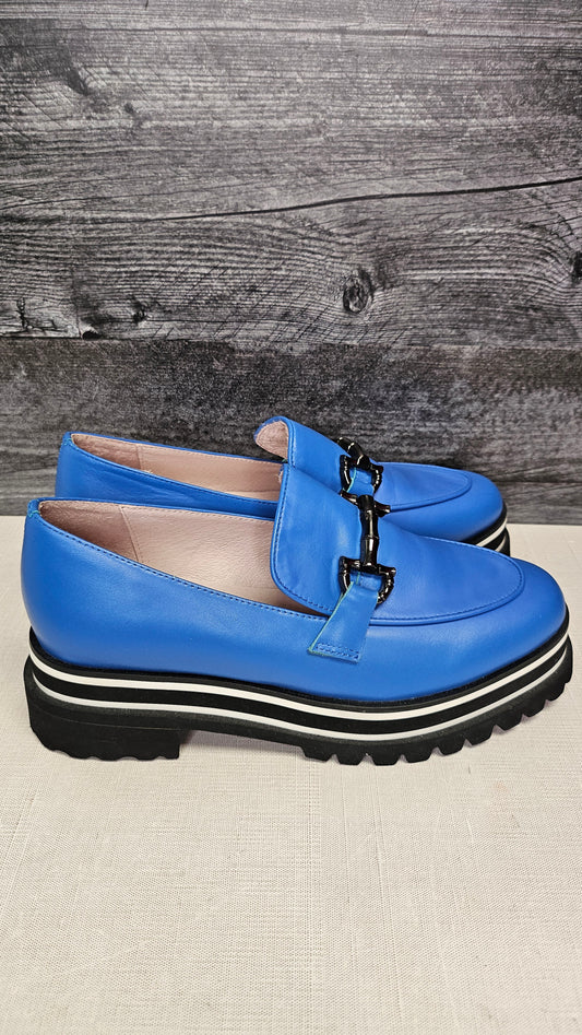 Andrea Biani Blue Loafer new (39)