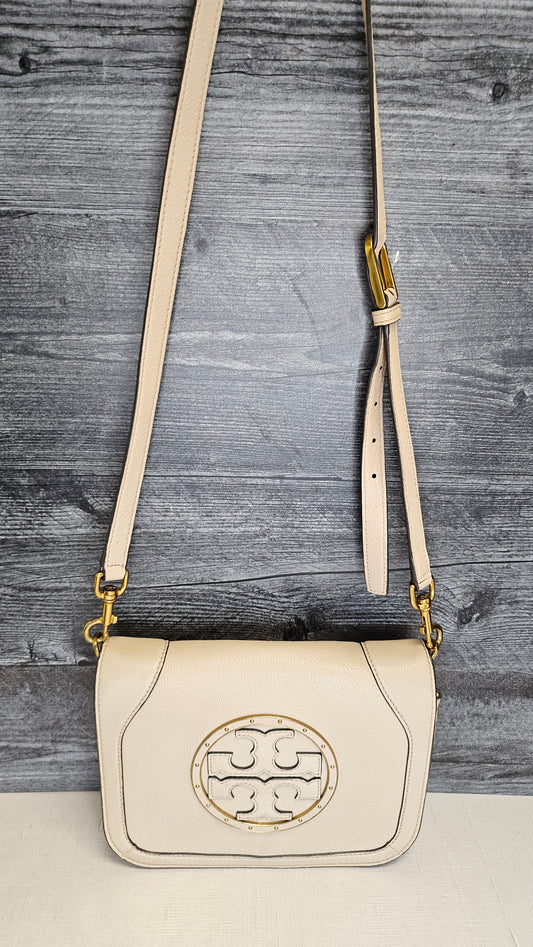 Tory Burch Beige Leather Crossbody Bag 19x24x7cm