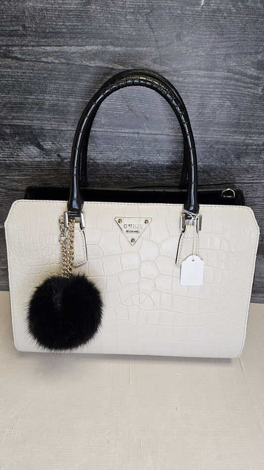 Guess Black/Cream Croc Bag 24x31x15cm