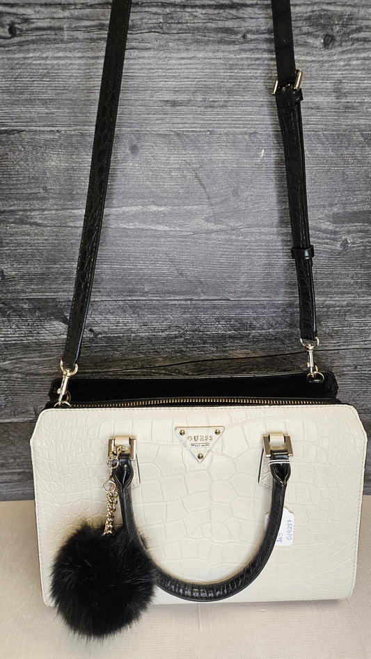 Guess Black/Cream Croc Bag 24x31x15cm