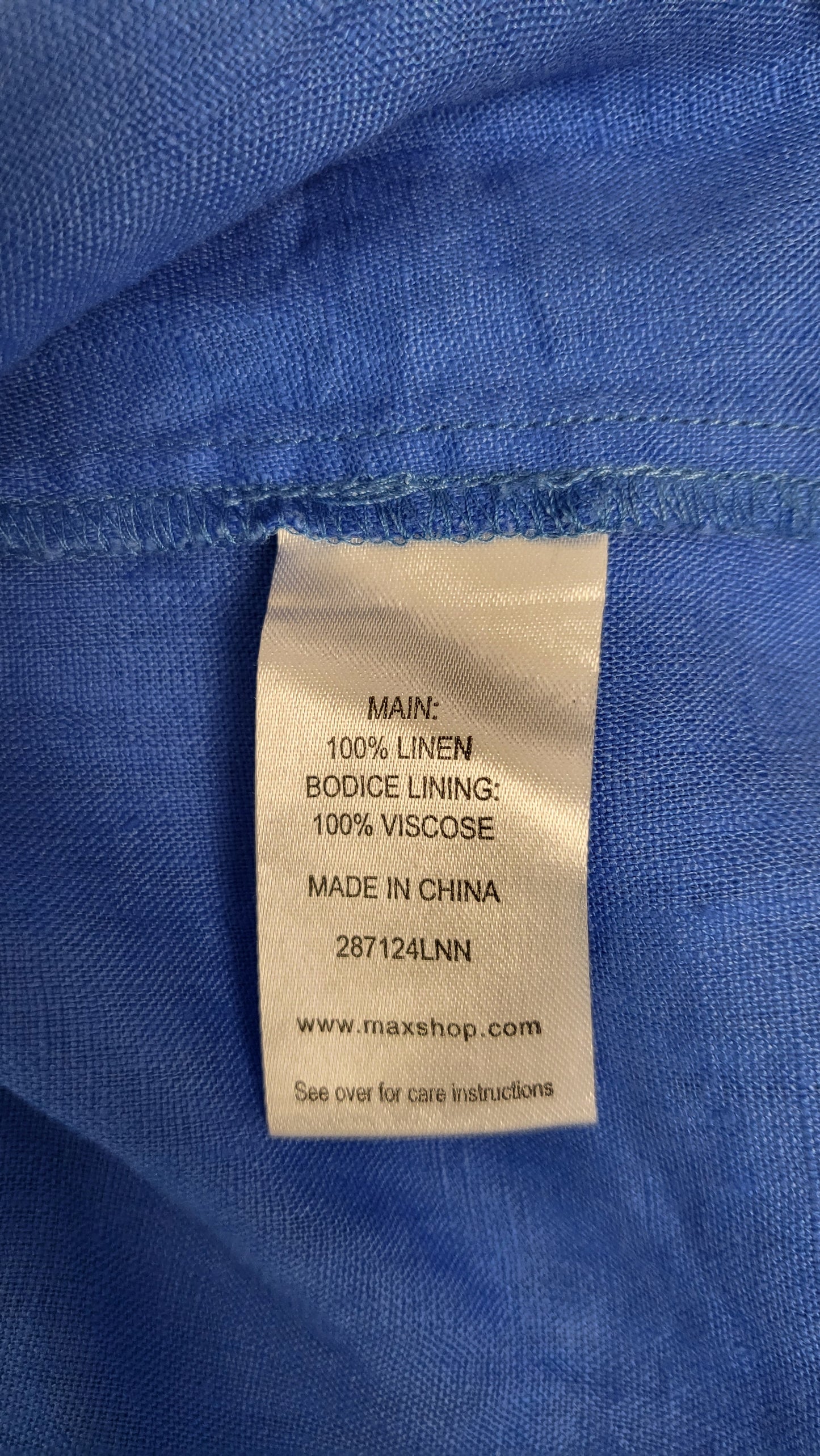 Max Azure Blue Linen Shift Dress (16)