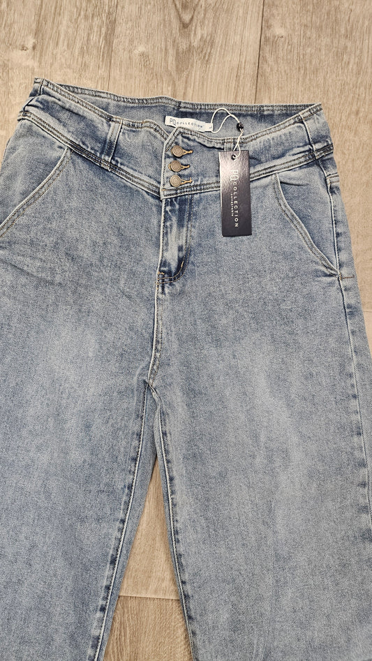 PQ Collections Light Washed Denim Wide Leg Jean BNWT (14)