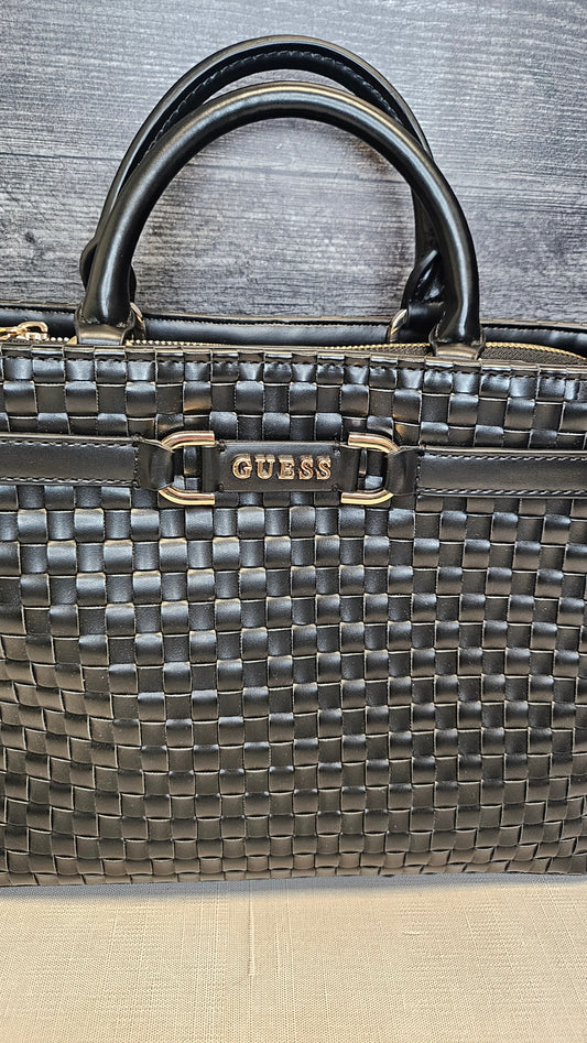 Guess Black Woven Bag (35x23x10cm)