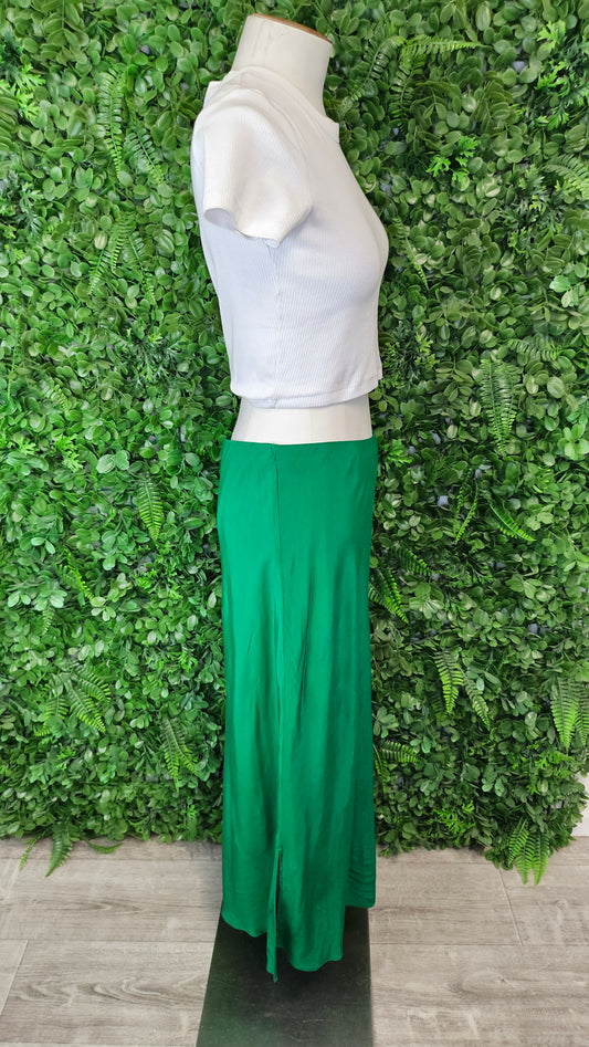 Witchery Green Sateen Skirt (12)