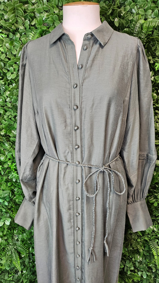 Portmans Olive Midi Dress BNWT (14)