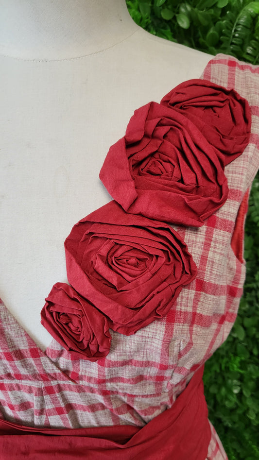 Annah Stretton Plaid Rosette Dress (8)
