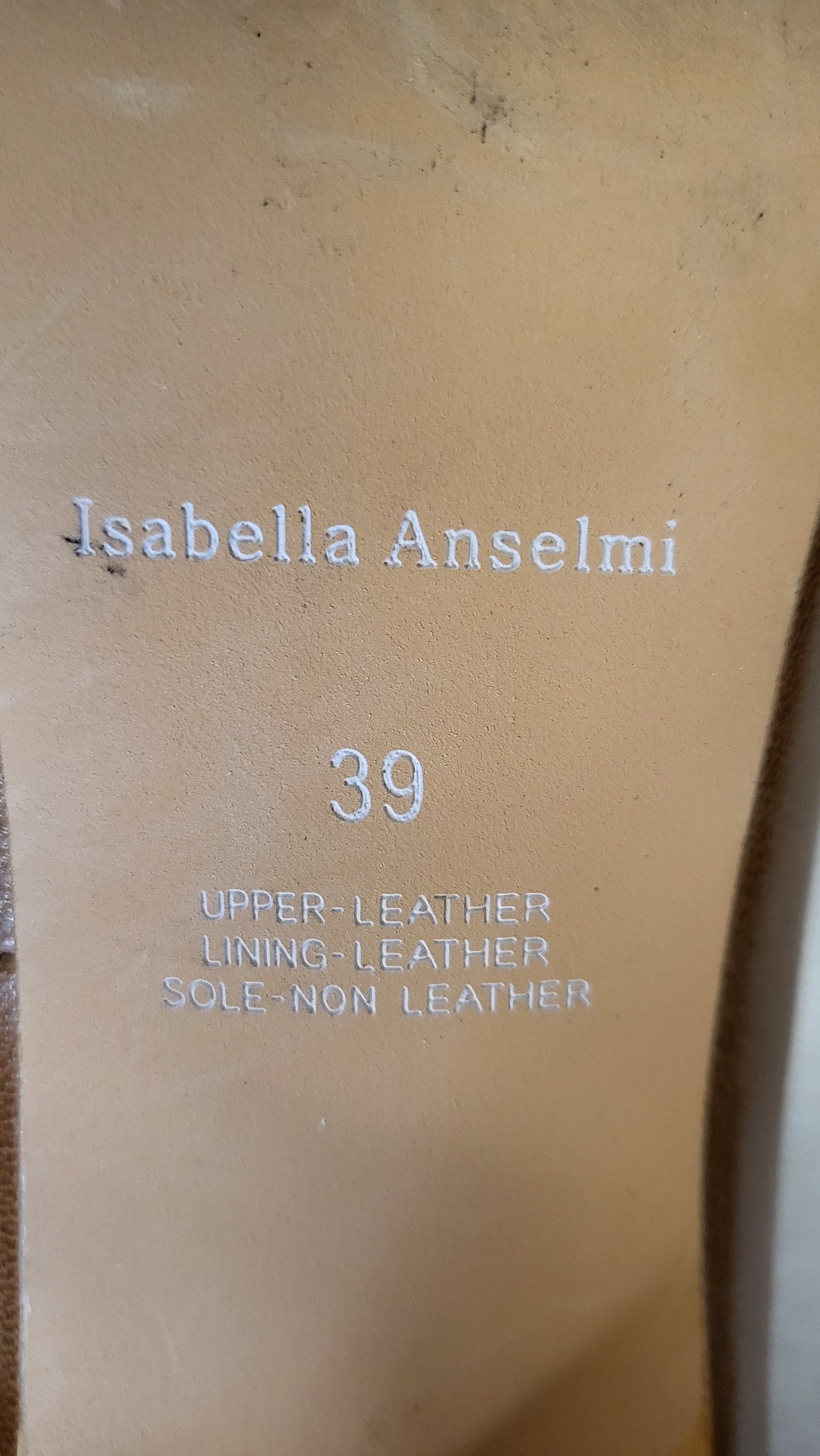 Isabella Anselmi Tan Leather Heel (39)
