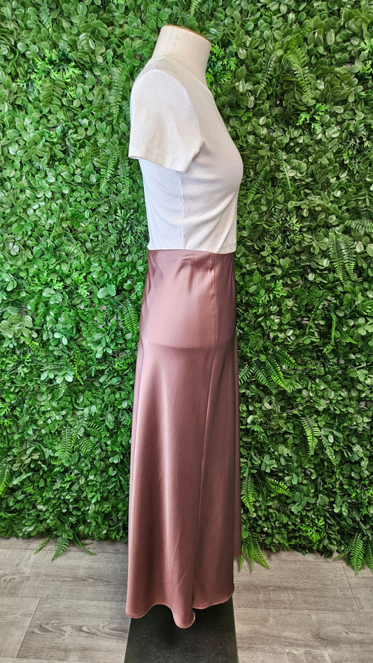 ZARA Rose Sateen Skirt BNWT (14)