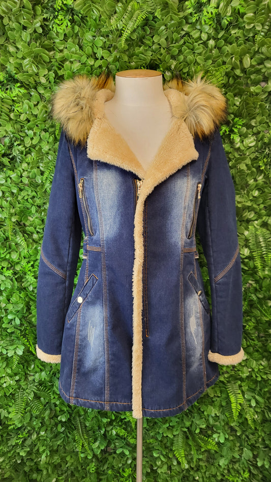LA Coalition Blue Faux Fur Denim Jacket (10)