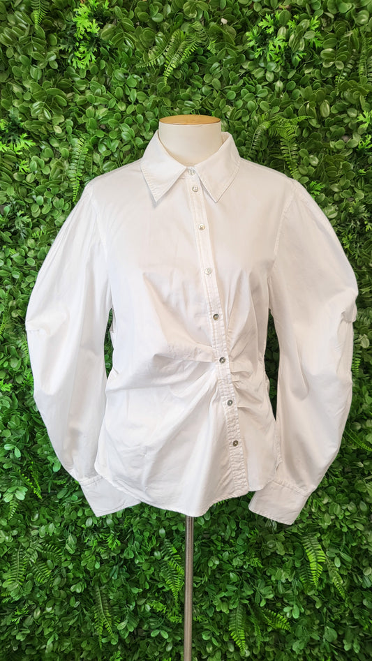 Fate + Becker White Asymmetrical Shirt (10)